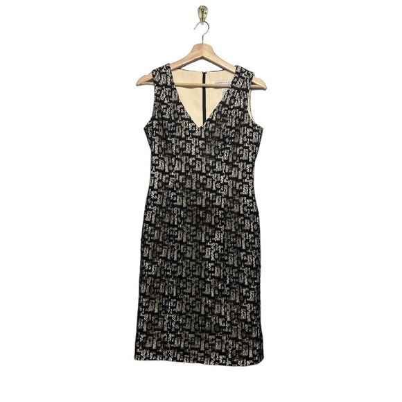 B MICHAEL AMERICA RED COLLECTION Lace Sheath Dress Black 2 - Picture 4 of 9